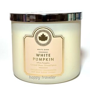WHITE PUMPKIN 3 Wick Candle